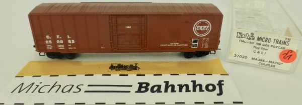 C&amp;EI 50&#039; Rib Side Boxcar 252882 Micro Trains Line 27030 1:160 P21 å