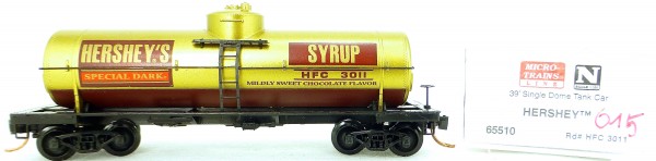 Micro Trains Line 65510 HERSHEY 39&#039; Single Dome Tank Car 1:160 OVP #i015 å