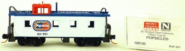 Micro Trains Line 100130 POPSICLE 901 36&#039; Riveted Steel Caboose 1:160 OVP #F å*