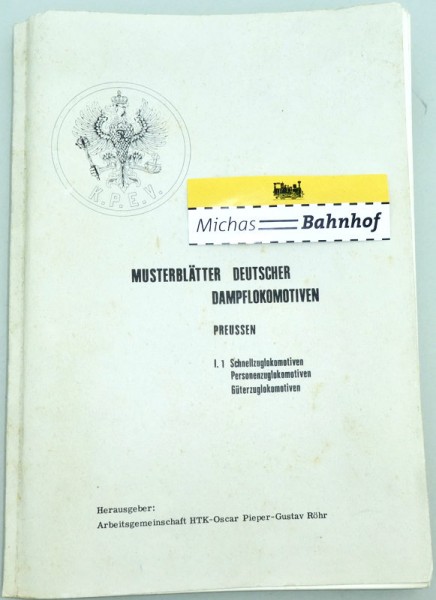 Musterblätter Deutscher Dampflokomotiven Preussen Nachdruck HF5 å