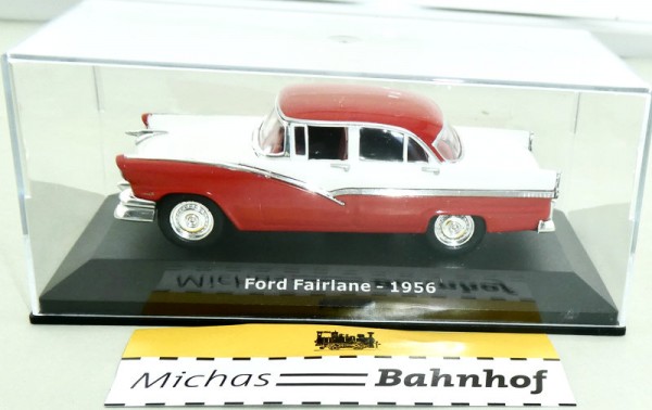 Ford Fairlane 1956 rot weiß PKW 1:43 in Box Hachette Atlas ABADD116 OVP Neu Hi2 y