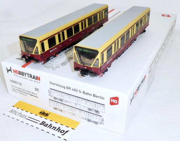 Hobbytrain H305110 S-Bahn Berlin Viertelzug o. Motor BR 480 Ep5 DC H0 1:87 LE1 µ