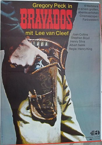 Bravados Gregory Peck Lee van Cleef Filmplakat å *