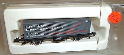 Eisenbahn zeitgenössische Kunst Containerwagen Märklin 8615 Spur Z 1/220 *1032*