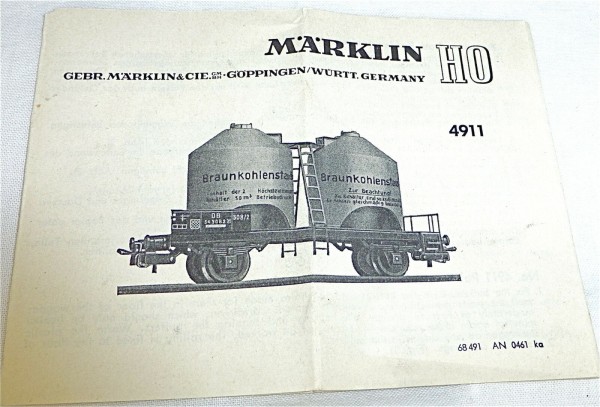Märklin 4911 Anleitung 68 491 AN 0461 ka