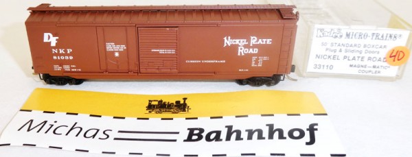Nickel Plate Road NKP 81039 50´ Boxcar Micro Trains Line 33110 N 1:160 Ω40 å