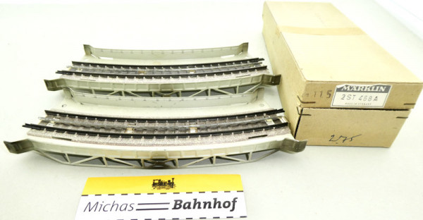 Märklin 468A 2 ST Blech Rampenstück gebogen M Gleis H0 1:87 HB2 å