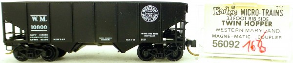 Micro Trains Line 56092 Western Maryland 10800 33&#039; Twin Hopper OVP 1:160 #K168 å