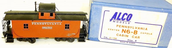 ALCO Models x-126 Cabin Car Pennsylvania Center N6-B Cupola H0 1:87 OVP KA2 å *