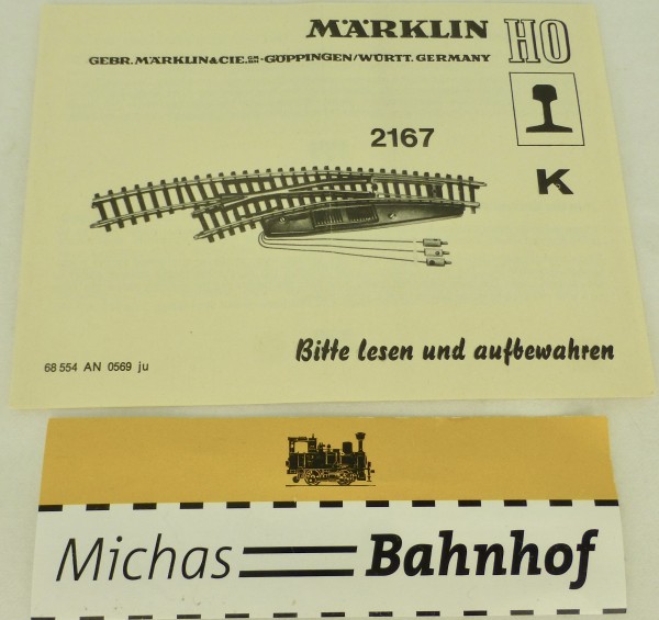 2167 Anleitung Märklin 68 554 AN 0569 ju H0 å