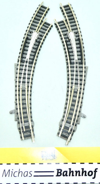 Bogenweichenpaar Fleischmann 9168 9169 piccolo N 1:160 HH3 å