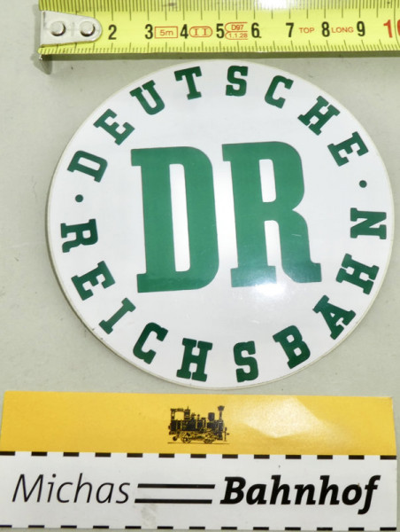 Aufkleber DR Deutsche Reichsbahn grün weiß ca 96mm Ø #N KG4å