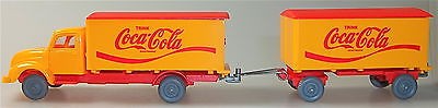 Coca Cola Magirus Rundhauber Hängerzug orange rot IMU H0 1:87 #57# å