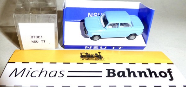 NSU TT PKW lilablau IMU EUROMODELL 07001 H0 1/87 OVP #LL1 å