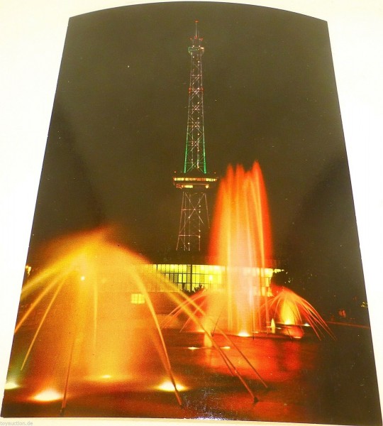 Funkturm bei Nacht Berlin Ansichtskarte 50er 60er Jahre 48 å