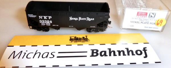 NKP 33324 33&#039; Twin Bay Hopper Micro Trains Line 87020 1:160 OVP R69 å