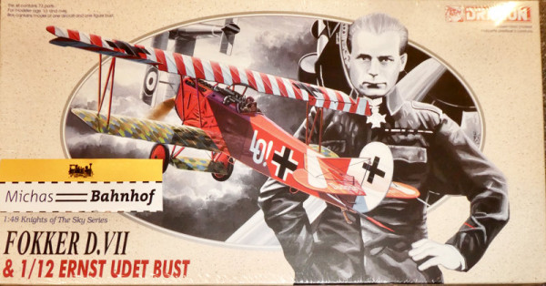 Fokker D.VII ERNST UDET BUST Dragon 5908 Knights of The Sky Bausatz 1:48 HS6 å