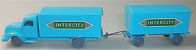 INTERCITY Magirus Rundhauber Hängerzug hellblau grün IMU H0 1:87 #55# å