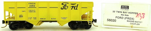 Micro Trains Line 56020 Ford Motor Co FRDX2353 33&#039; Twin Hopper OVP 1:160 #K138 å