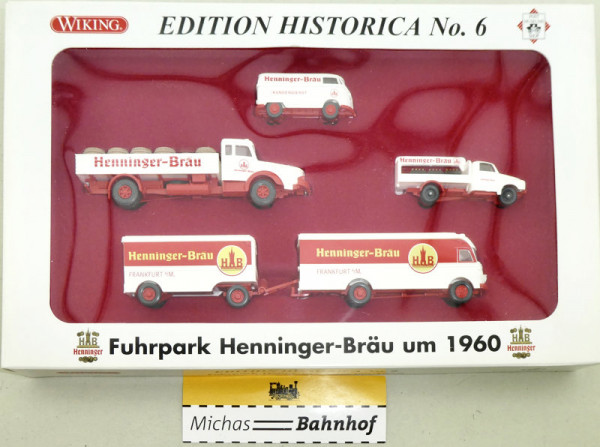 81-24 Wiking Fuhrpark Henninger-Bräu um 1960 PMS H0 1:87 OVP Li5 å