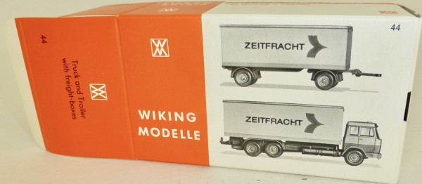 44 Zeitfracht Wiking Karton leer für Hanomag Henschel LKW mit Hänger å