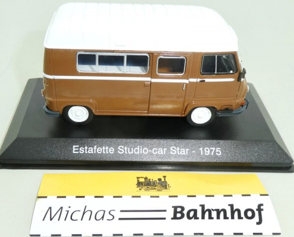Wohnmobil Estafette Studio Car Star 1975 Camper Ixo Hachette Diecast 1:43 UH1 µ