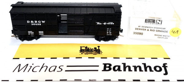 Micro Trains Line 35090 40&#039; Despatch Stockcar Denver Rio Grande 36428 N 1:160 m41 å
