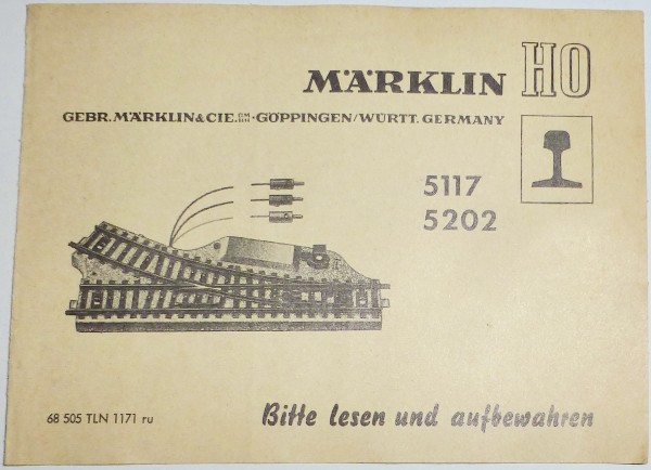 5117 5202 Märklin Anleitung 68 505 TLN 1171 ru å