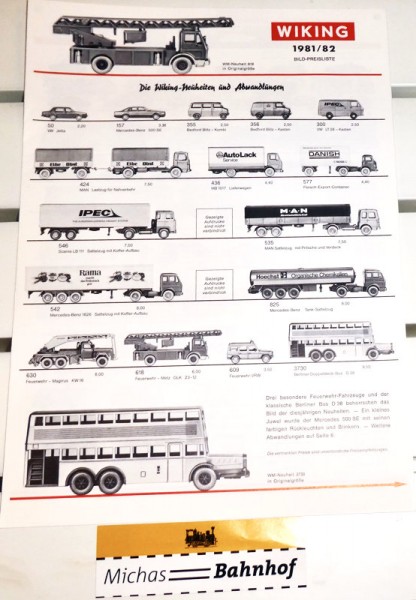 Wiking Katalog 1981/82 Händlerstempel #05# LG5 å