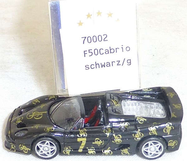 F50 Ferrari Cabrio JPS schwarz IMU EUROMODELL 70002 H0 1:87 OVP #LL1 å