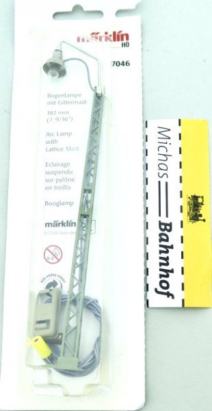 Märklin Gittermast mit Bogenlampe 7046 1:87 H0 OVP im Blister LB3 å