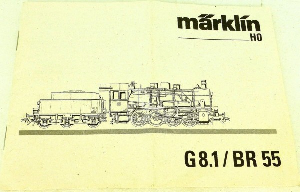 Märklin Anleitung Beschreibung G 8.1 BR 55 60 3371 0699 lo å *