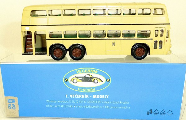 D3U Doppeldecker Bus Büssing Handarbeit Kleinserie V&amp;V Modell H0 1:87 µ