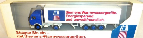 Siemens Warmwassergeräte LKW MB Werbemodell Herpa 1:87 HO OVP #LI3 å