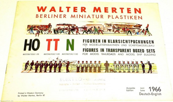 Walter Merten Berliner Miniatur Plastiken KATALOG Juni 1966 Deutsch English å