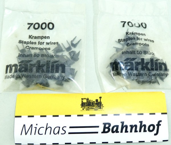 2x Märklin 7000 Krampen Beutel originalverpackt M-Gleis K-Gleis H0 OVP HS3 å