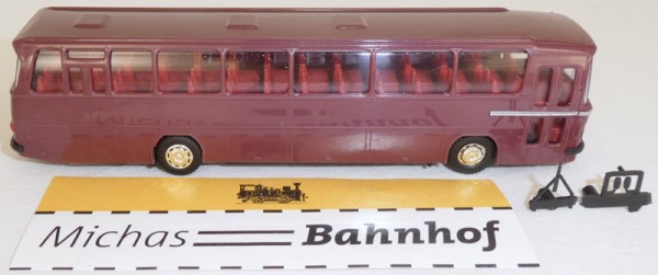 rotbraun violett O302 13 Rüh Mercedes Bus Omnibus Reisebus Classic H0 LA4 å
