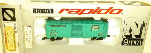 Penn Central türkis Güterwagen ARNOLD rapido 0411F OVP HU3 å *