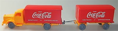 Coca Cola orange rot Mercedes 5000 Hängerzug IMU H0 1 87 #37# å