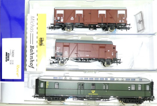 Roco Postzug DB Hecht Post4ü-a17 Grhs31 3-tlg Ep3 Art 74091 H0 1:87 OVP HE2 µ