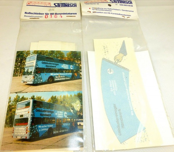 Gebäudereiniger Handwerk Stettnisch Nassschieber Busbeschriftung SD200 H0 å *