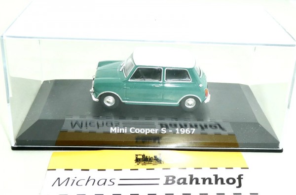 Mini Cooper S 1967 grün PKW 1:43 in Box Hachette Atlas ABADD110 OVP Neu GB2 y