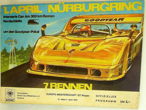 1 April Interserie Can Am 300 Km Rennen Euro Nurburgring Programmheft Michas Bahnhof