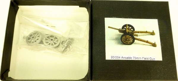 Ansaldo 75mm Field Gun 20/204 Bausatz ungebaut Metall H0 1:87 å *