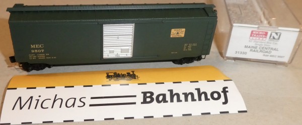Maine Central RR MEC 9507 50&#039; St Box Car Micro Trains Line 31330 1:160 ø22 å