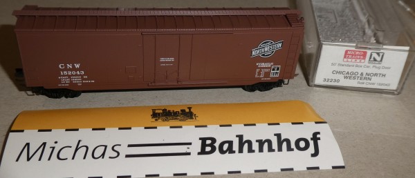 Chicago North West 152043 50&#039; St Box Car Micro Trains Line 32230 1:160 OVP ø50 å
