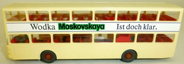 Moskovskaya Werbebus 69 Reichstag bedruckt MAN SD 200 aus WIKING Bus 1:87 HV3å