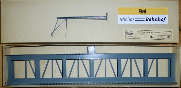H0 Trägerbrücke mit Oberleitungsmast Metall PGH Eisenbahnmodellbau 16/7/360 H0 å