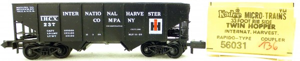 Micro Trains Line 56031 Int Harvester 237 33&#039; Twin Hopper OVP 1:160 #K136 å