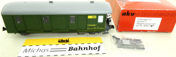 akuMODELLEISENBAHNEN Postwagen Z2 EpV Nr 326 HO 1:87 LC4 a